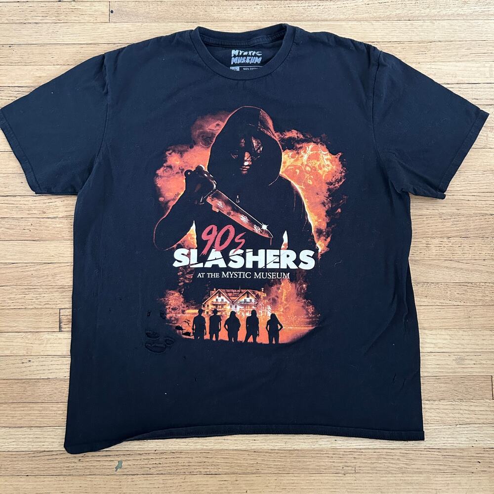 90's Horror Slasher T Shirt Mystic Museum Black XL Movie Tee